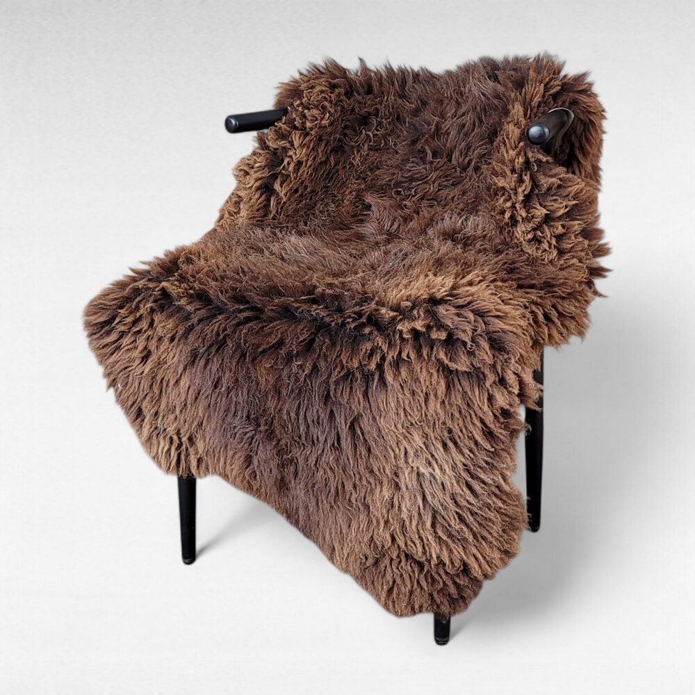 Lighter Brown Large Lofty Brown Sheepskin 51" x 28"